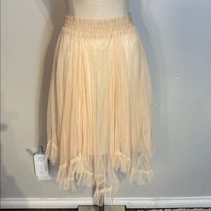 Cream Tulle Skirt